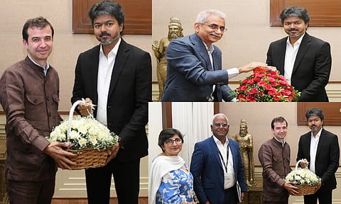 தமிழக முதலமைச்சர் விஜயுடன் ரெனால்ட், ராம்கோ தலைமை நிர்வாகிகள் சந்திப்பு