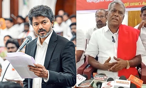 ‘அமைச்சரவையில் அதிமுகவைச் சேர்த்தால், தவெகவிற்கான ஆதரவை மறுபரிசீலனை செய்வோம்’ - பெ.சண்முகம்