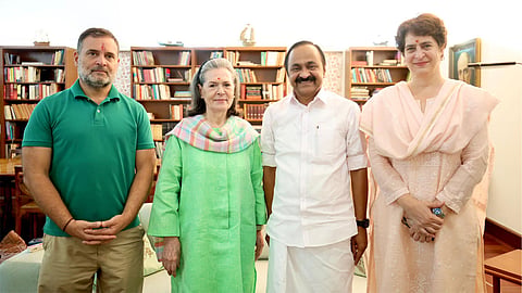 V D Satheesan, Sonia Gandhi, Rahul Gandhi