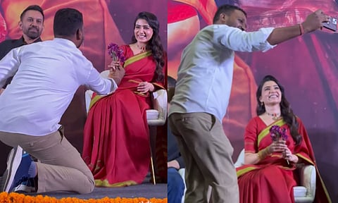 கணவர் முன் சமந்தாவுக்கு ஐ லவ் யூ சொன்ன ரசிகர்- பட விழாவில் பரபரப்பு