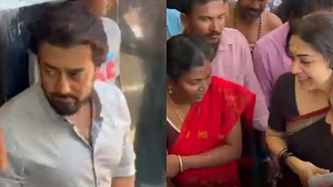 மனைவியோடு வந்து கருப்பன் தரிசனம் செய்த நடிகர் சூர்யா