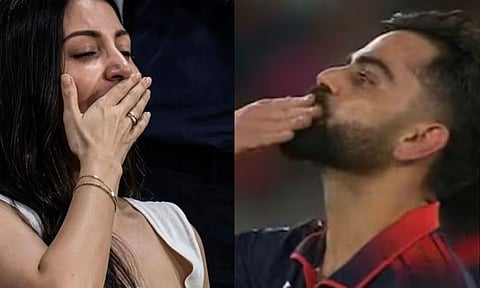 Virushka Moment: அனுஷ்கா ஷர்மா -  விராட் கோலி பறக்கும் முத்தம்..  ரசிகர்கள் உற்சாகம்
