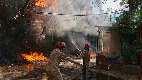 Massive Fire Breaks Out at a Hospital in Muzaffarpur