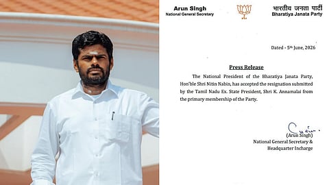 அண்ணாமலை ராஜினாமா ஏற்பு... புதிய கட்சி குறித்து நண்பகலில் அறிவிப்பு 