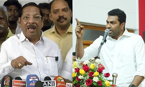 "ஒருபக்க மீசையை எடுத்துக் கொள்கிறேன்” - த.வெ.க.வுக்கு ஆர்.எஸ். பாரதி சவால் 
