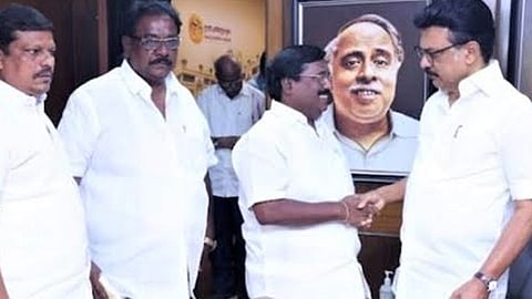 தட்டாஞ்சாவடி தொகுதி இடைத்தேர்தல்: திமுக தலைவர் மு.க.ஸ்டாலினுடன் புதுவை அமைப்பாளர் சிவா ஆலோசனை