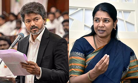 TN CM Vijay-DMK MP Kanimozhi