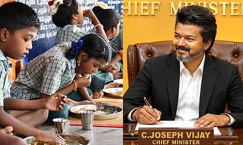 காலை உணவுத் திட்டம் 8ம் வகுப்பு வரை விரிவாக்கம்- முதலமைச்சர் விஜய் அறிவிப்பு