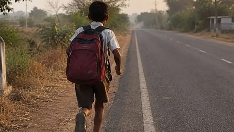 செல்போன் பயன்பாட்டுக்கு எதிராக 16 கி.மீ. ஓடி விழிப்புணர்வு ஏற்படுத்திய பள்ளி மாணவன்

