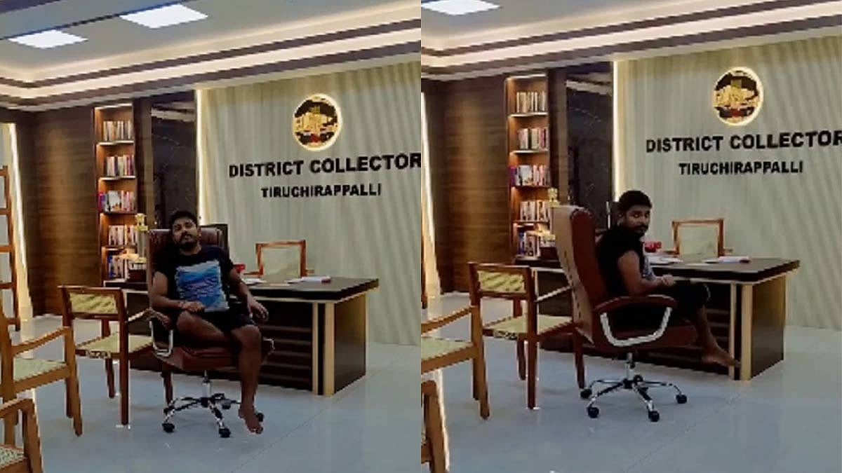திருச்சி கலெக்டர் முகாம் அலுவலகத்தில் ரீல்ஸ் - வடமாநில வாலிபர் மீது நடவடிக்கை எடுக்க உத்தரவு