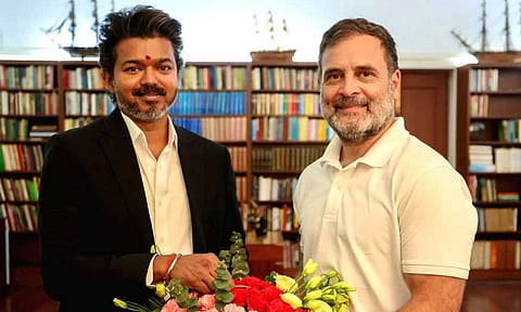 TN CM Vijay- Rahul gandhi