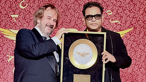 AR.Rahman receives the 'Golden Plate' award
