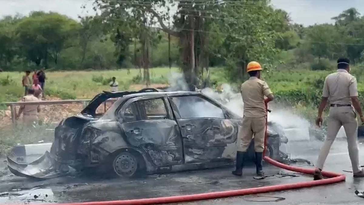 காரில் சென்றபோது பெண்ணை கத்தியால் குத்திய நபர்: காரை வெடிக்கச் செய்து உயிரிழந்ததால் அதிர்ச்சி..!