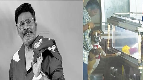 Bhagyaraj's pet dog stands heartbroken