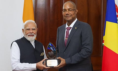 பிரதமர் மோடிக்கு ‘Guardian of the Blue Horizon’ விருது வழங்கி கௌரவித்த சீஷெல்ஸ் அரசு!