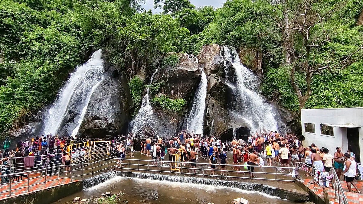 குற்றால அருவிகளில் அலைமோதும் சுற்றுலா பயணிகள் கூட்டம்