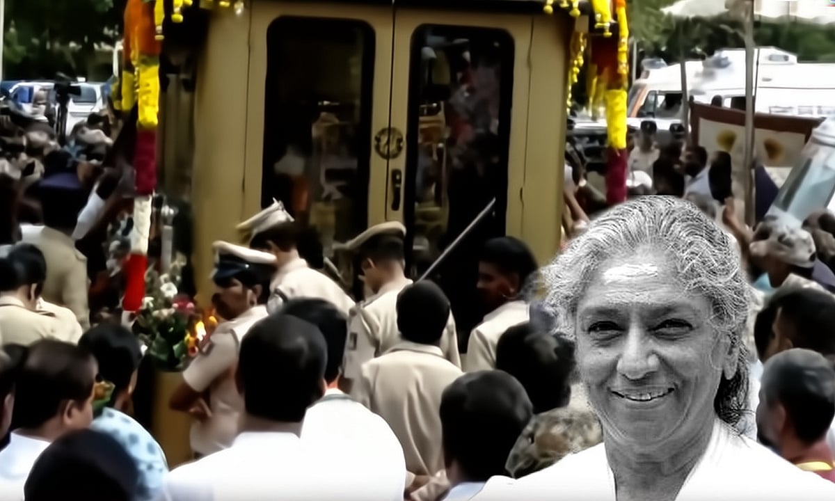 அலங்கரிக்கப்பட்ட வாகனத்தில் எஸ்.ஜானகியின் உடல்.. இறுதி ஊர்வலம் தொடங்கியது