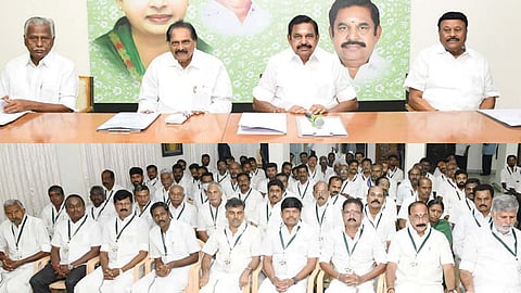அதிமுக நிர்வாகிகளுடன் எடப்பாடி பழனிசாமி ஆலோசனை.