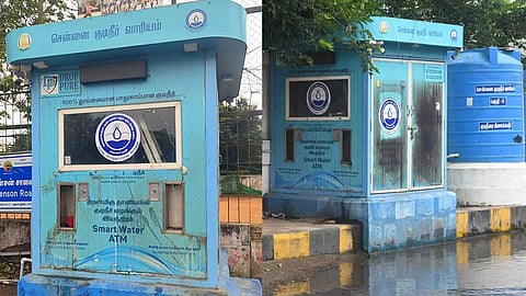 மோசமான நிலையில் உள்ள சுத்திகரிக்கப்பட்ட குடிநீர் தானியங்கி மையம்