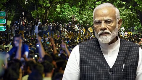 CJP Protest Site & PM Modi