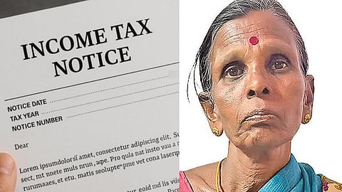 வரி செலுத்தும்படி நோட்டீஸ் அனுப்பப்பட்ட பெண்மணி ருக்மணி
