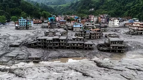Nepal site after floods