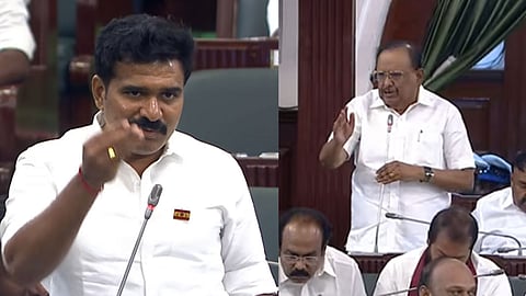 அமைச்சர் நிர்மல்குமார்- ரகுபதி