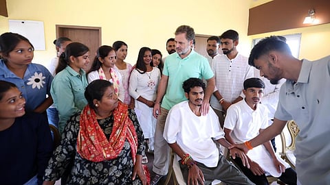 Rahul Gandhi with Students