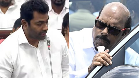 ஆதவ் அர்ஜுனா, எ.வ. வேலு