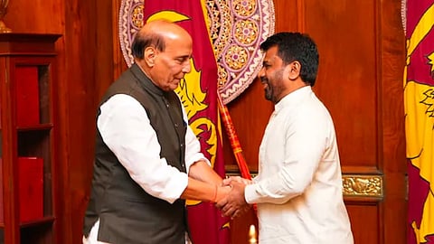 Rajnath Singh with Sri Lanka President