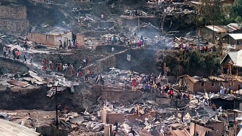 Fire in eastern Congo