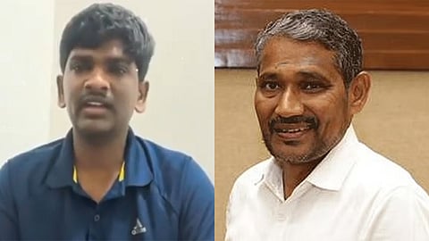 Student Bharathidasan - Minister vanni arasu