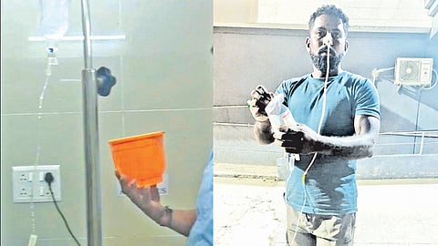 young man at tiruvallur hospital