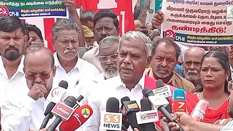 வீரமணி வழக்கு: நேர்மையாக நடத்துவது போல் தவெக நாடகம்... வழக்கை முடிப்பதாகவே கடந்த மாதம் அறிக்கை தாக்கல் - பெ. சண்முகம்!