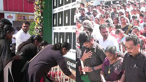 மெழுகுவர்த்தி ஏந்தி மவுன அஞ்சலி
