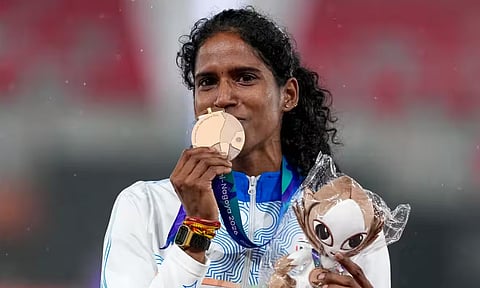Bronze winner Vidhya Ramraj