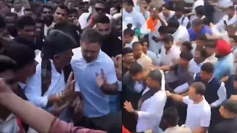 சிவகுமாரின் சட்டையை பிடித்து இழுத்துவிட்ட ராகுல் காந்தி - அவமானத்திற்கு பணிந்து போவாரா கர்நாடக முதலமைச்சர்? - பாஜக கேள்வி!