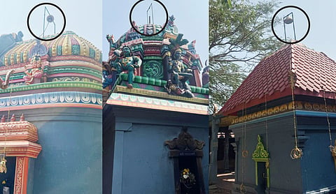 எண்ணூரில் கோவிலில் 7 கோபுர கலசங்கள் திருட்டு