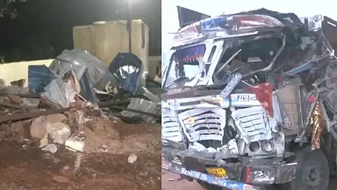 truck rams into devotees