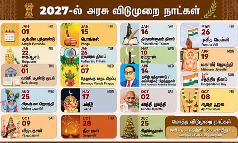 TN Govt Holidays 2027
