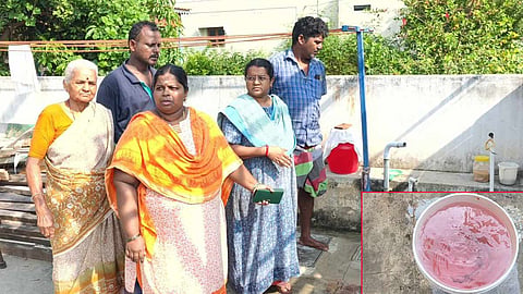 நிறம் மாறிய நிலத்தடி நீர்- பொதுமக்கள் அதிர்ச்சி