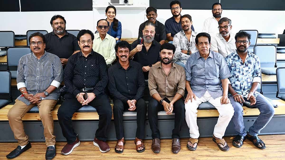கமல்ஹாசன் உடன் தென்னிந்திய திரைப்பட எழுத்தாளர்கள் சங்கத்தினர் சந்திப்பு
