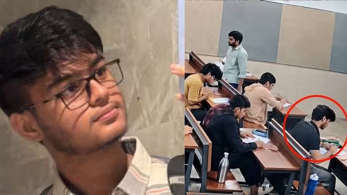 வீடியோ: ஐஐடி மாணவர் தேர்வில் முறைகேட்டில் ஈடுபடும் சிசிடிவி காட்சிகள் - இணையத்தில் சர்ச்சை