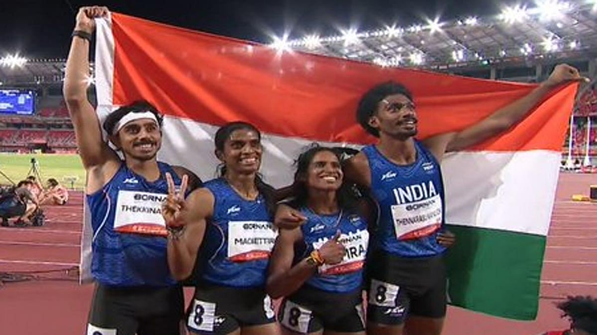 ஆசிய விளையாட்டு: 4x400 மீட்டர் கலப்பு தொடர் ஓட்டத்தில் இந்தியாவுக்கு வெள்ளி
