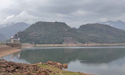 அமராவதி அணையில் குறைந்த நீர்வரத்து.&nbsp;