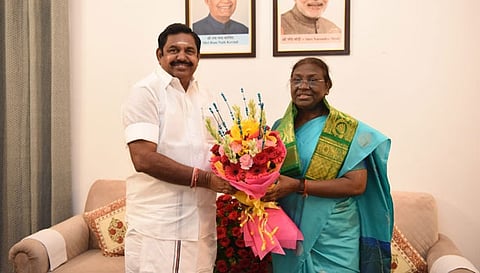 டெல்லியில் திரவுபதி முர்முவை சந்தித்து எடப்பாடி பழனிசாமி வாழ்த்து