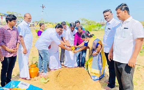 நவீன எரிவாயு தகனமேடை அமைப்பதற்கான பூமி பூஜை
