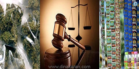 கடலூர் மாவட்டத்தில்  தடை செய்யப்பட்ட 9 கிலோ கஞ்சா- குட்கா பறிமுதல்  10 பேர் கைது