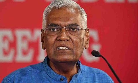 இந்திய கம்யூனிஸ்ட் கட்சியின் தேசிய பொதுச் செயலாளர் டி.ராஜா.