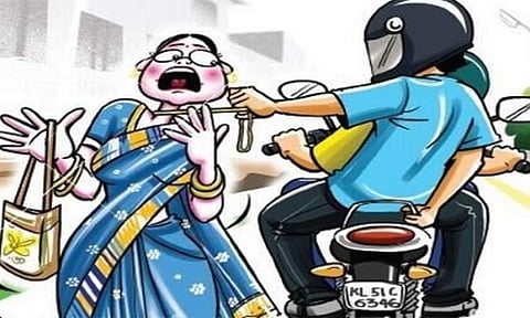 பெண்ணிடம் தங்க சங்கிலி பறிப்பு